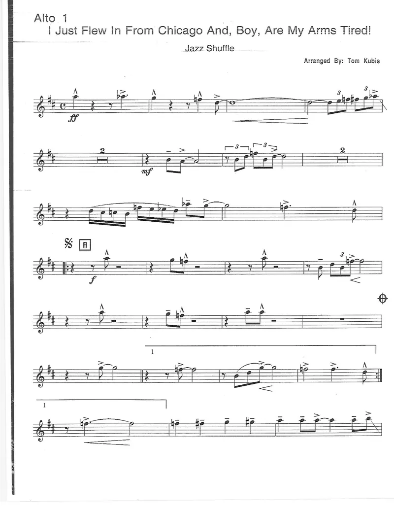 I Just Flew In From Chicago score preview