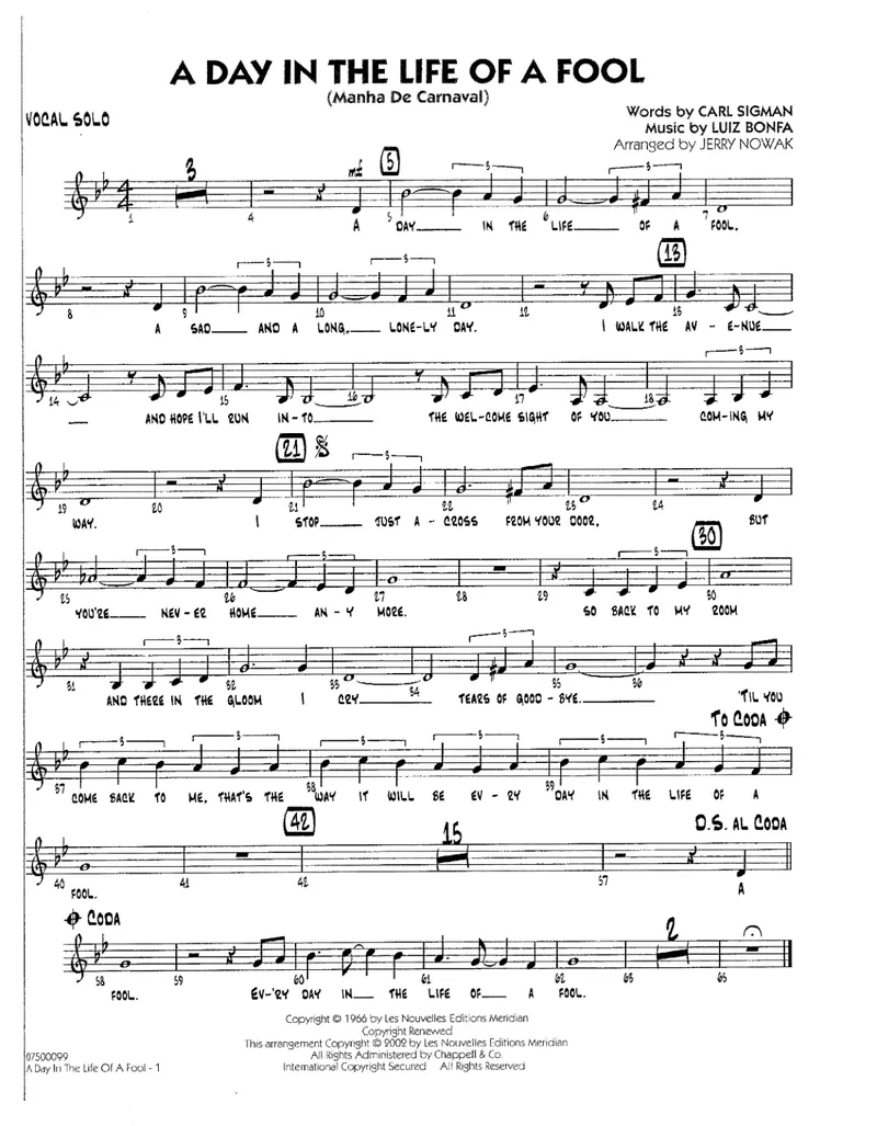 A Day In The Life Of A Fool score preview