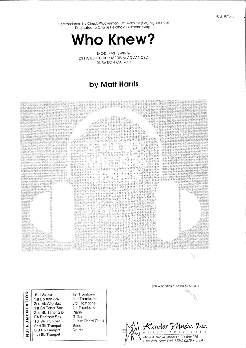 Who Knew score preview