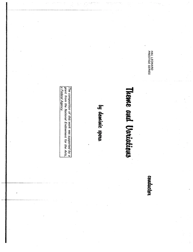 Theme And Variations score preview