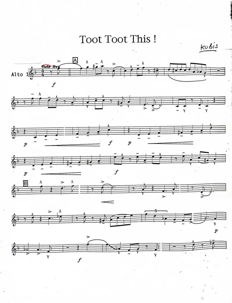 Toot Toot This score preview