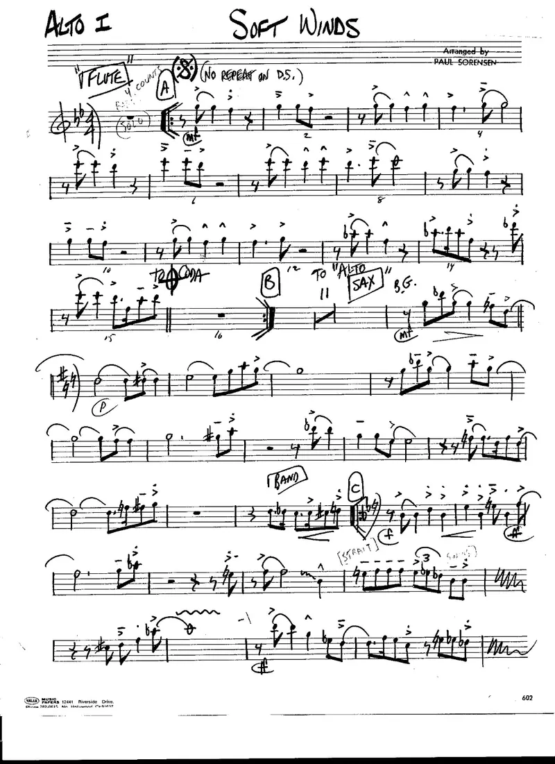 Soft Winds score preview