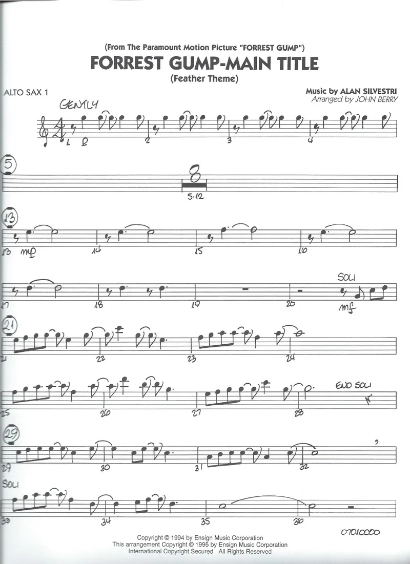Forrest Gump-Main Title score preview