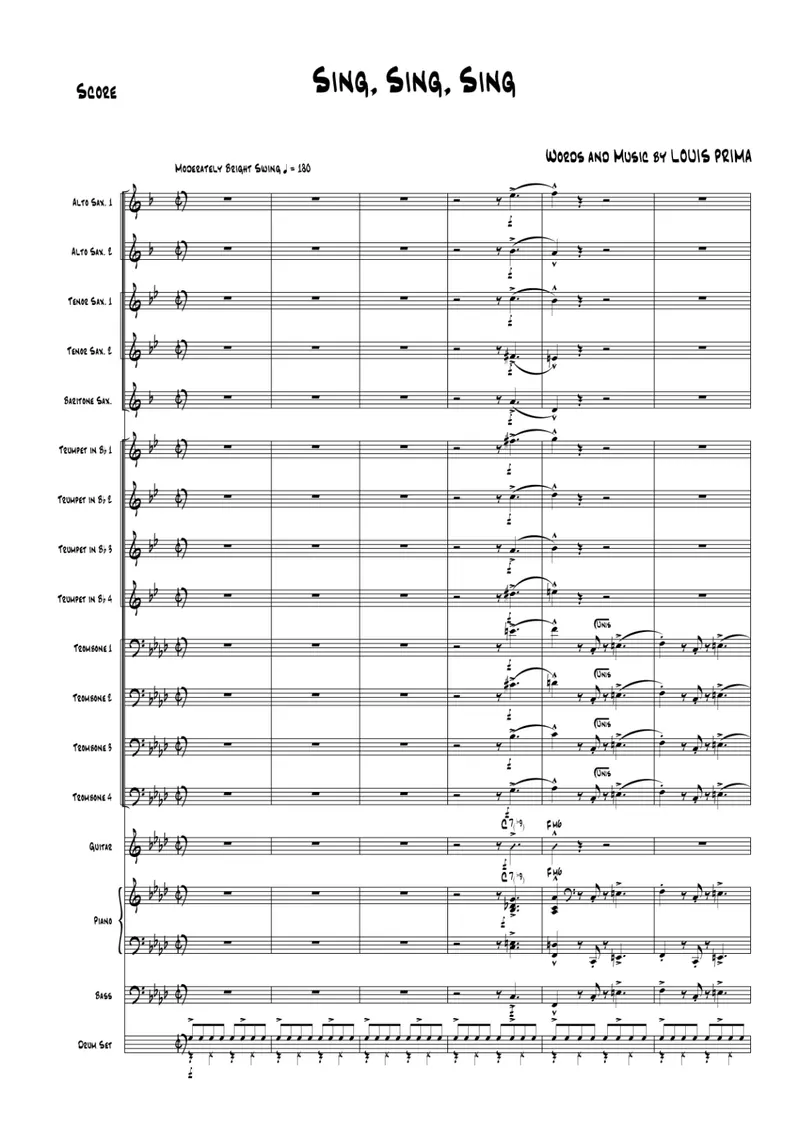 Sing, Sing, Sing score preview
