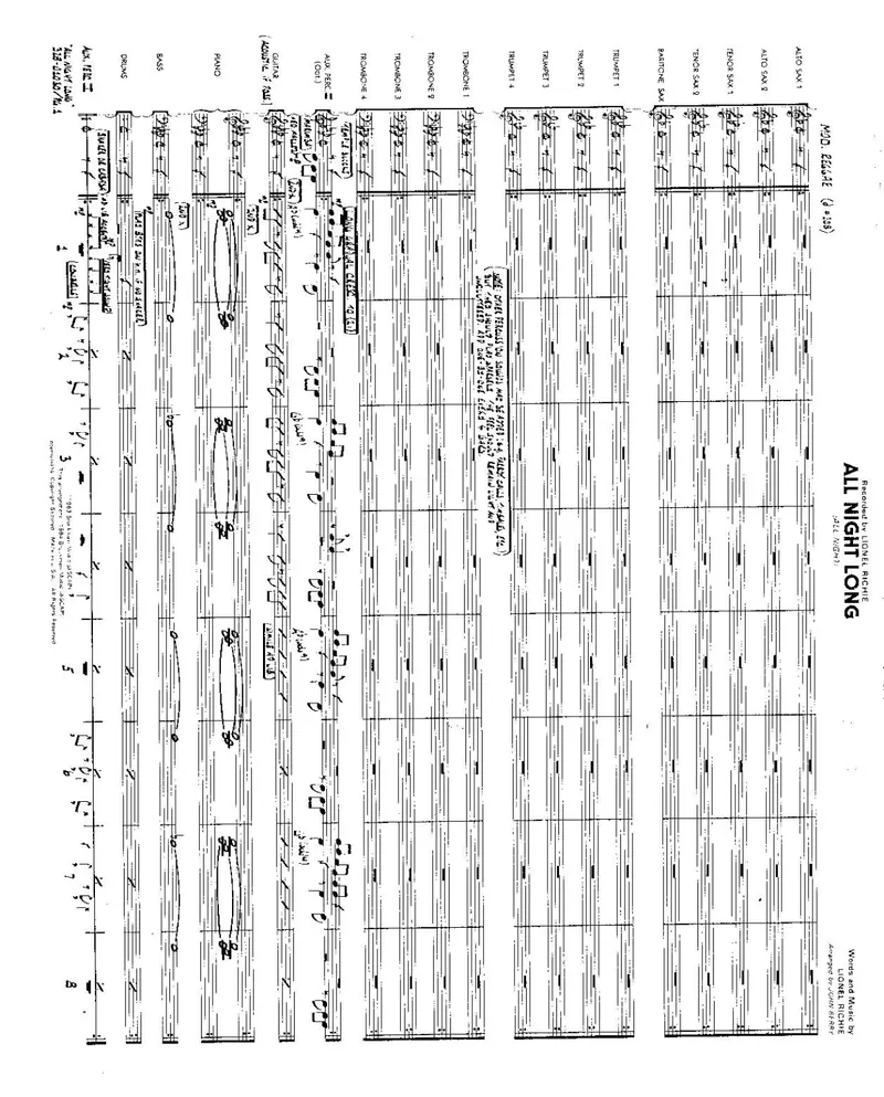 All Night Long score preview