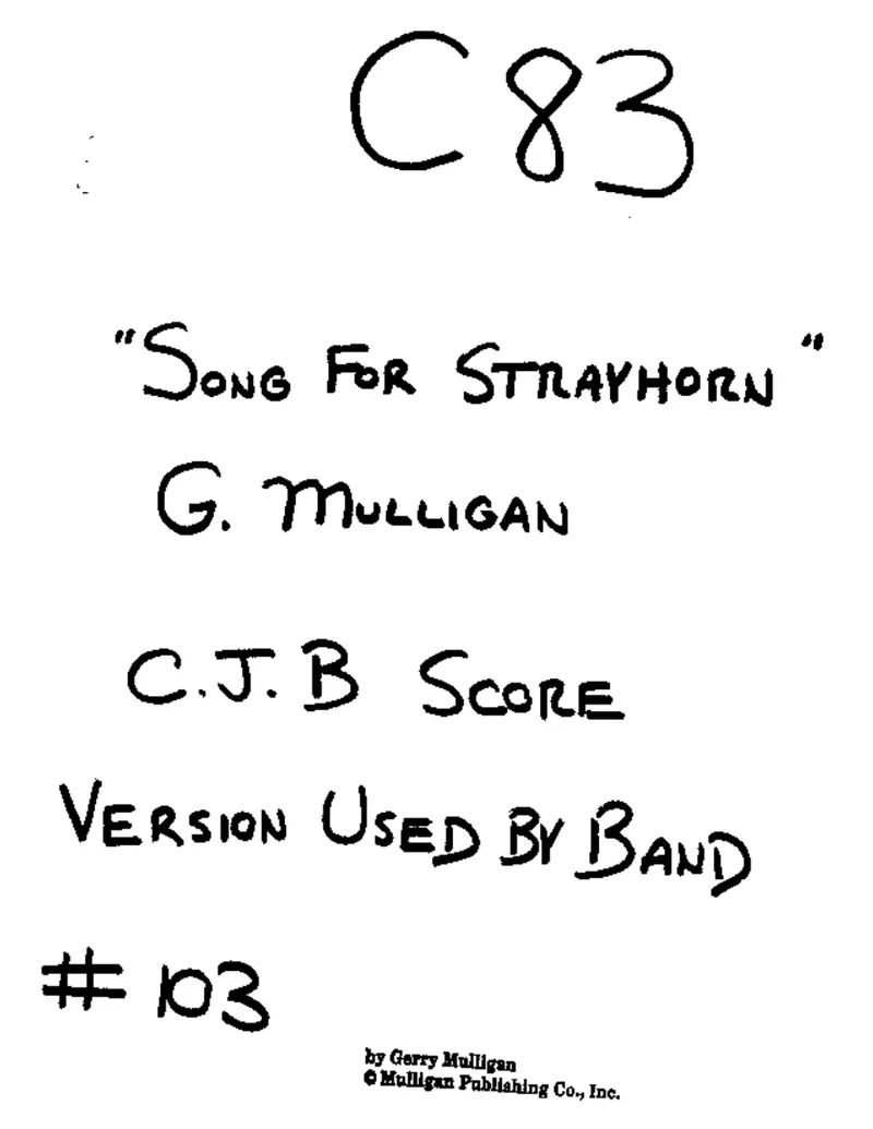 Song For Strayhorn score preview
