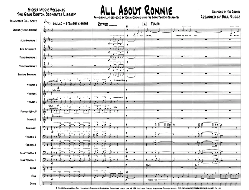 All About Ronnie score preview