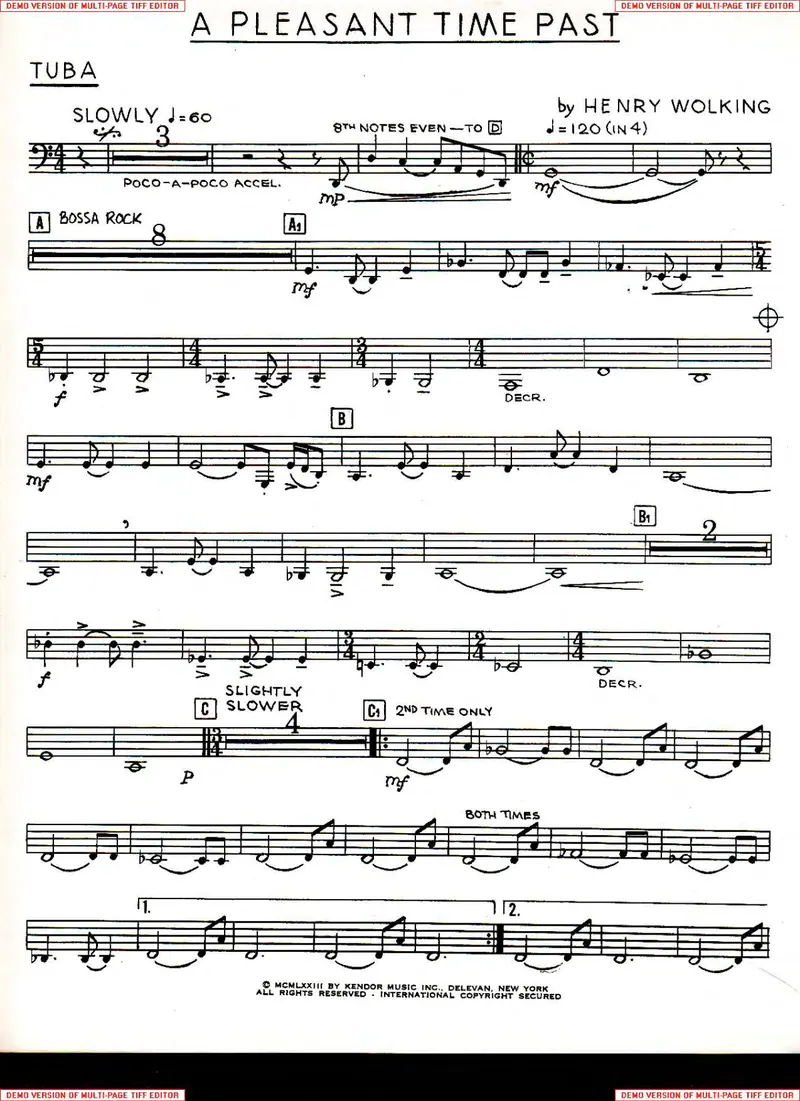 A Pleasant Time Past score preview
