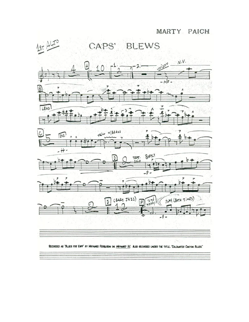 Caps' Blews score preview