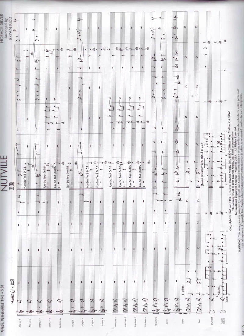Nutville score preview