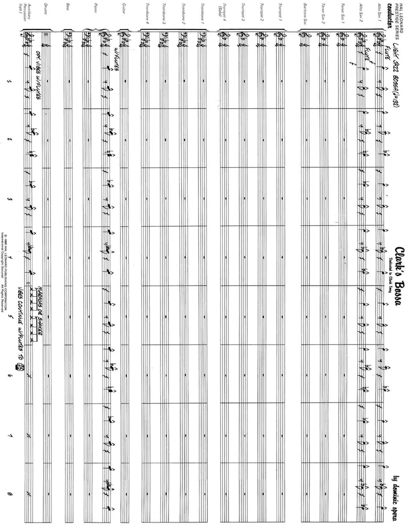 Clark's Bossa score preview