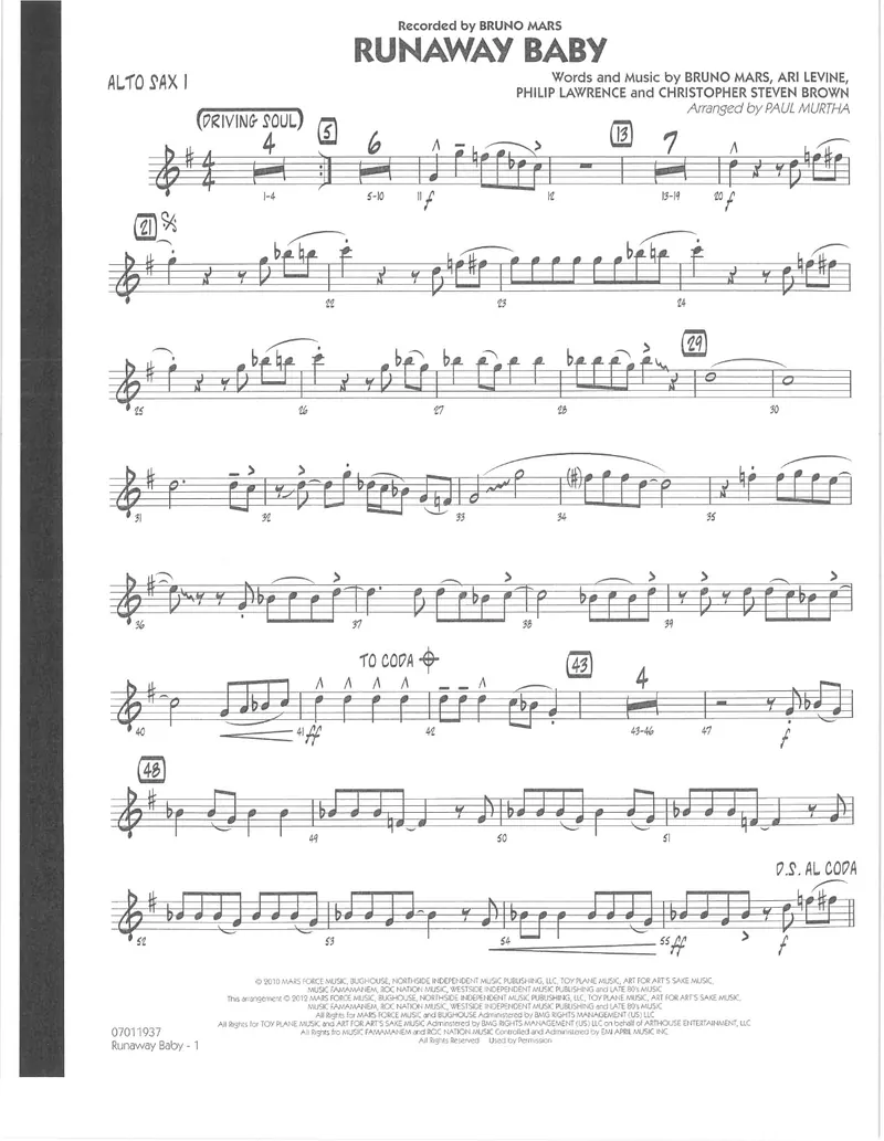 Runaway Baby score preview