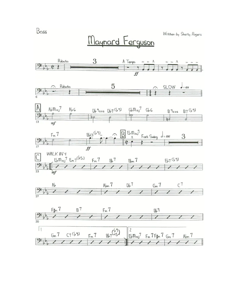 Maynard Ferguson score preview