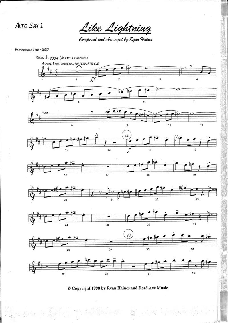 Like Lightning score preview