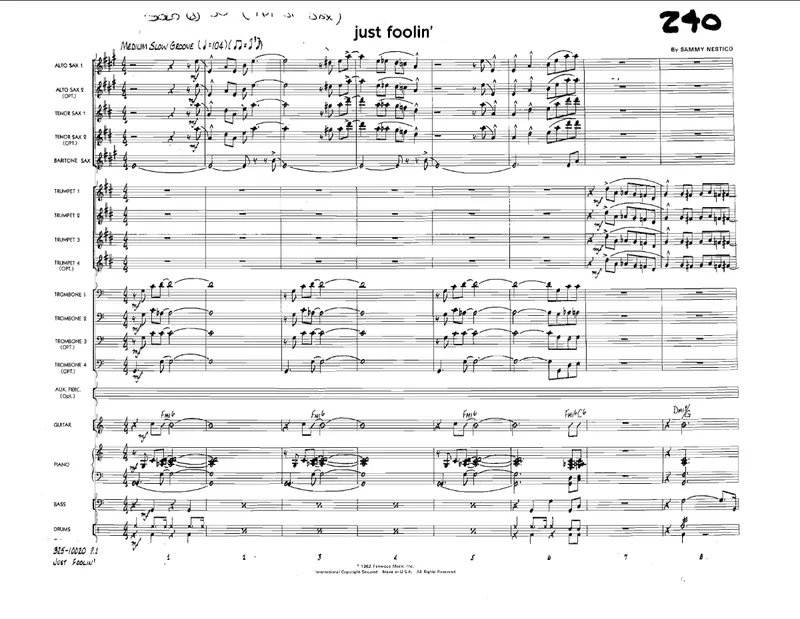 Just Foolin' score preview