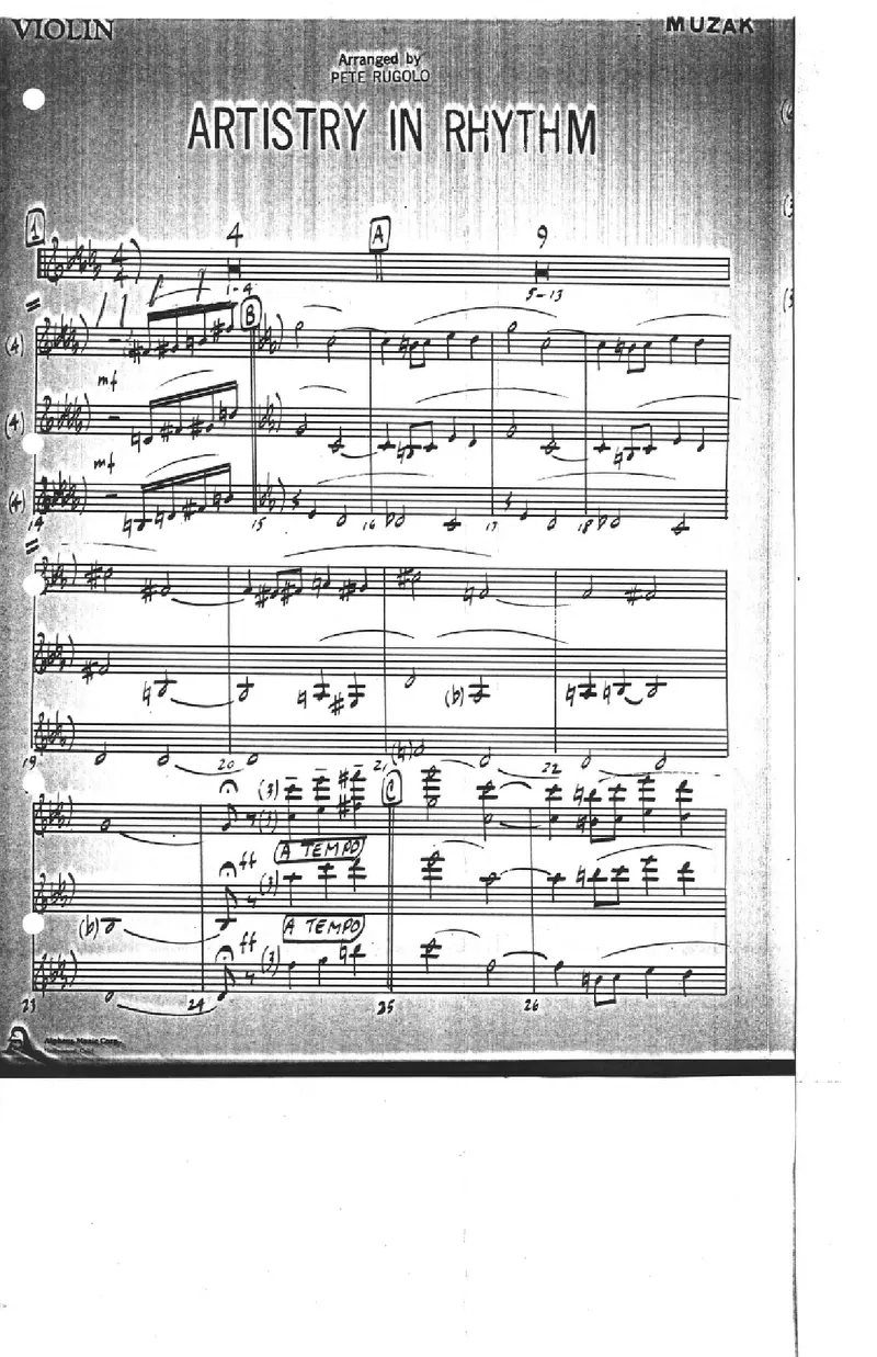 Artistry In Rhythm score preview