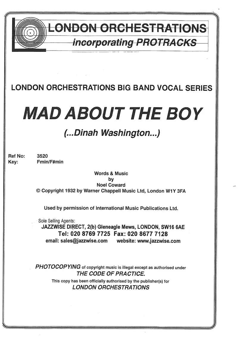 Mad About The Boy score preview