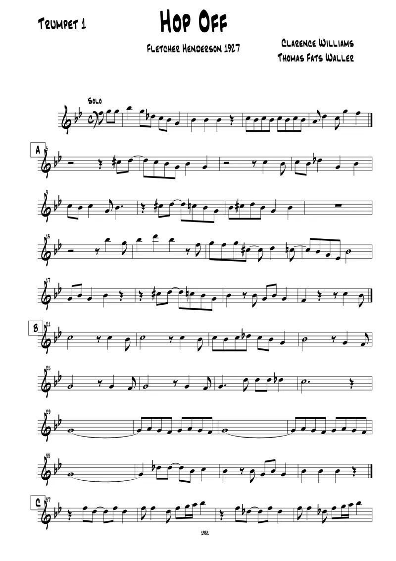 FLETCHER HENDERSON -8 parts score preview