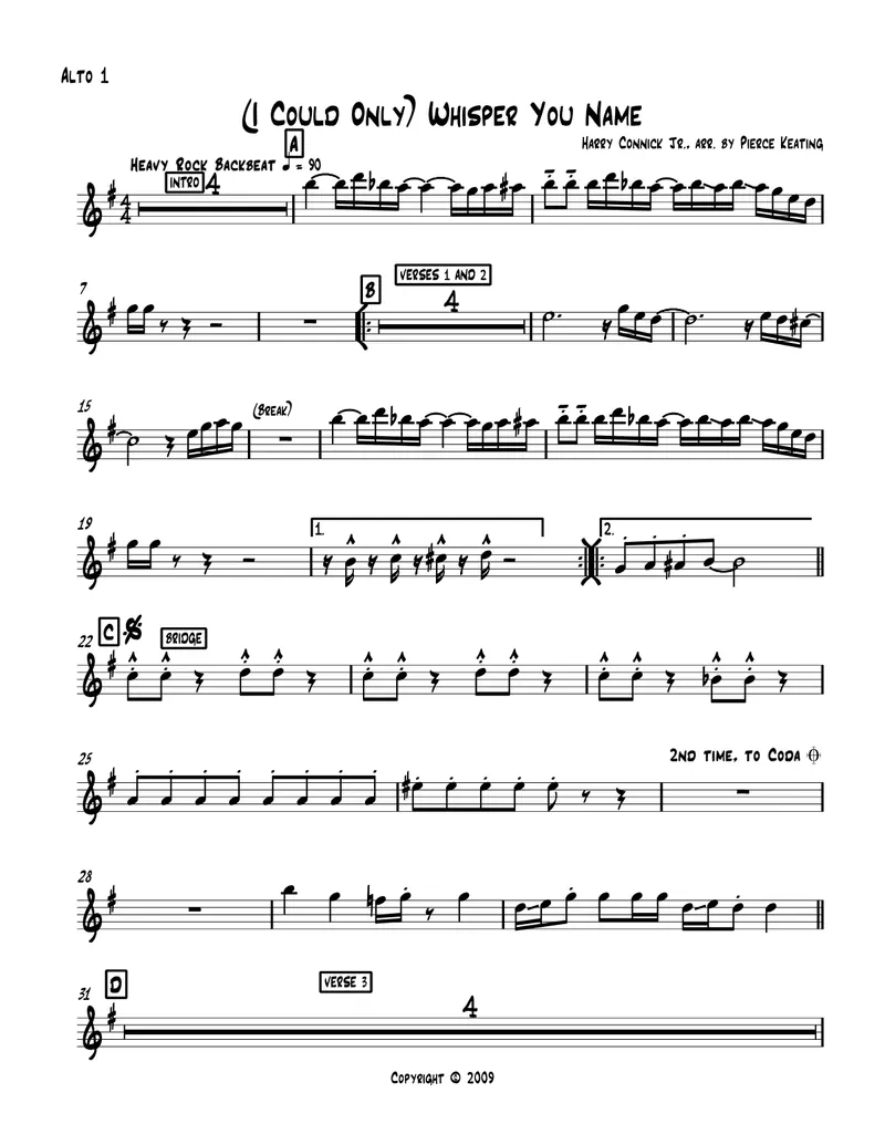 I Could Only Whisper Your Name score preview