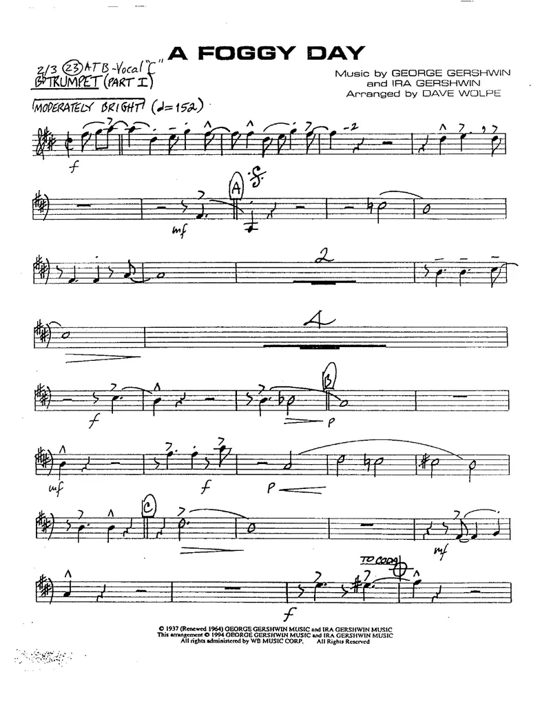 A Foggy Day score preview