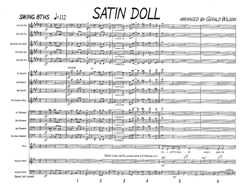 Satin Doll score preview