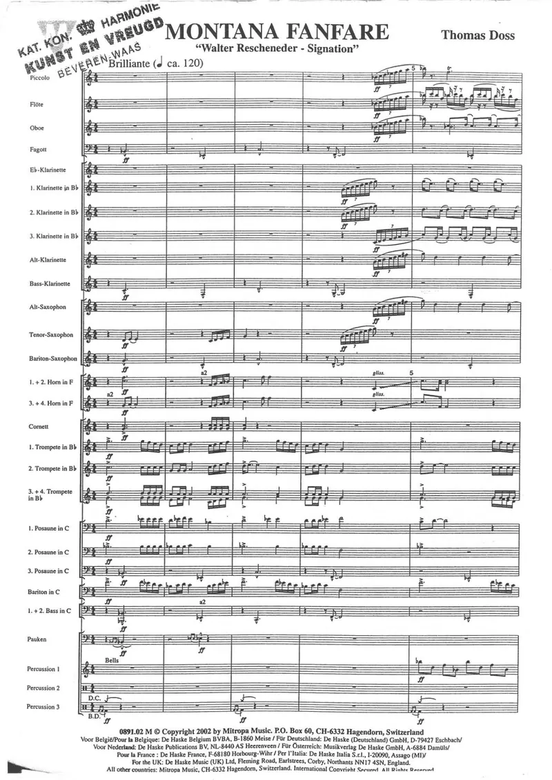 Montana Fanfare score preview