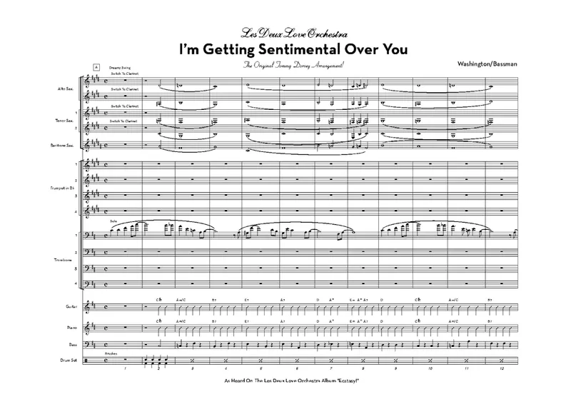 I'm Getting Sentimental Over You score preview