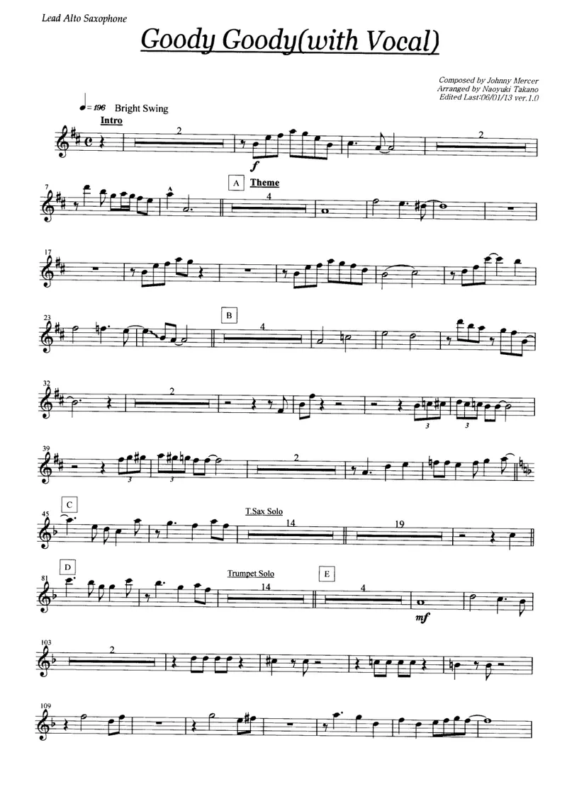Goody Goody score preview