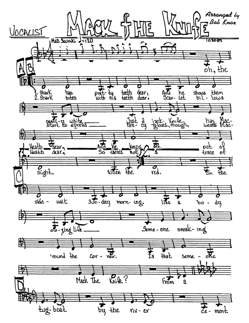 Mack The Knife score preview