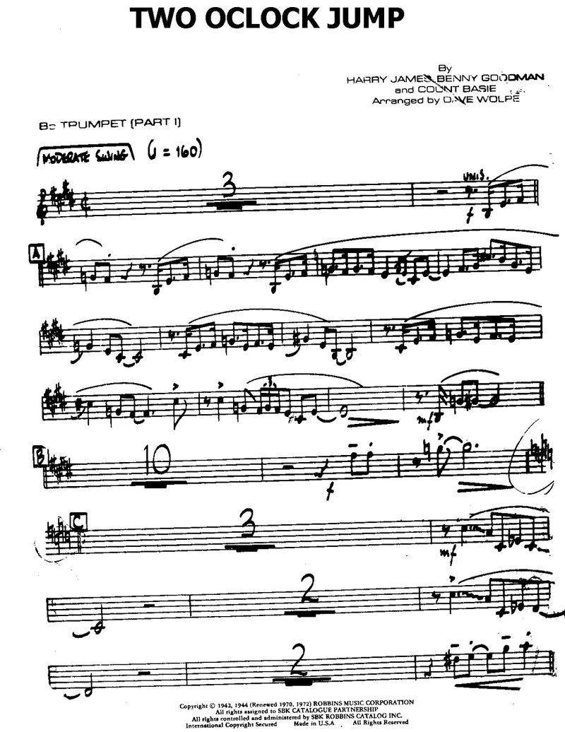 Two O'Clock Jump preview page 1