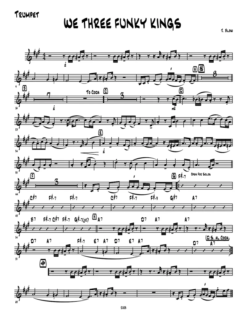 We Three Funky Kings score preview