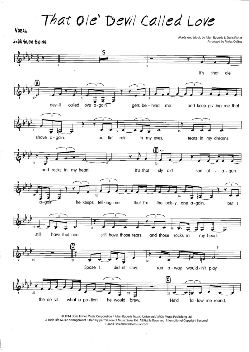 That Old Devil Called Love score preview