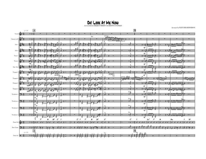 Oh! Look At Me Now score preview