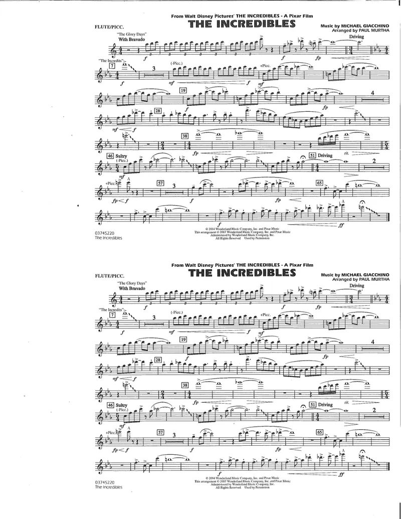 The Incredibles score preview