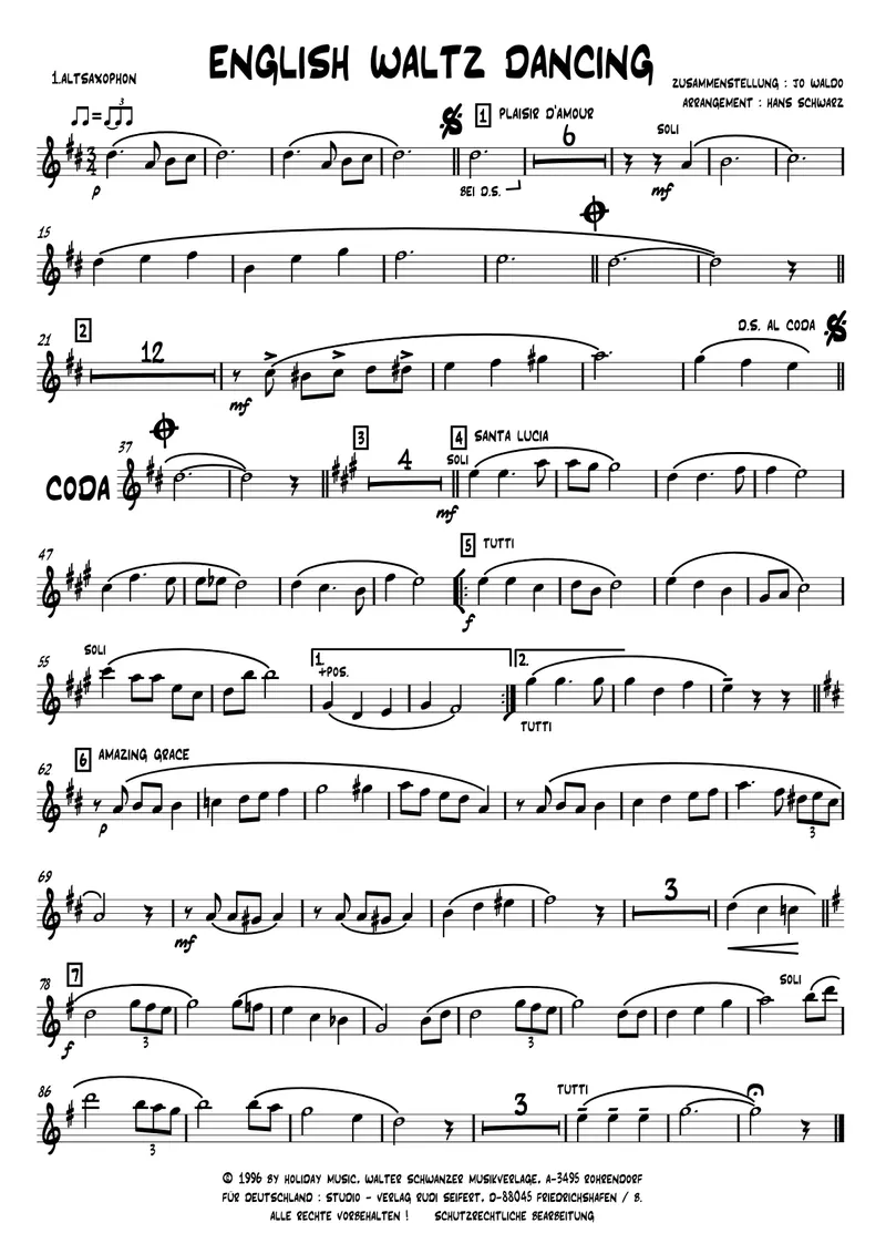 English Waltz Dancing score preview