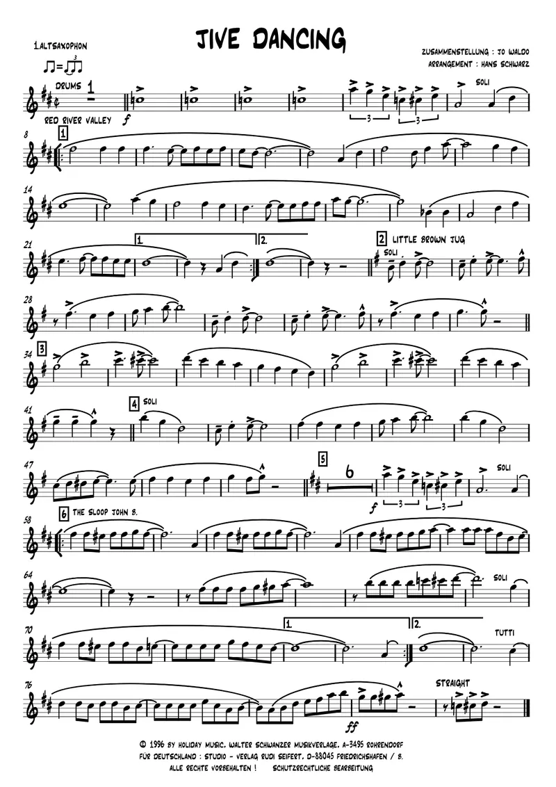Jive Dancing score preview