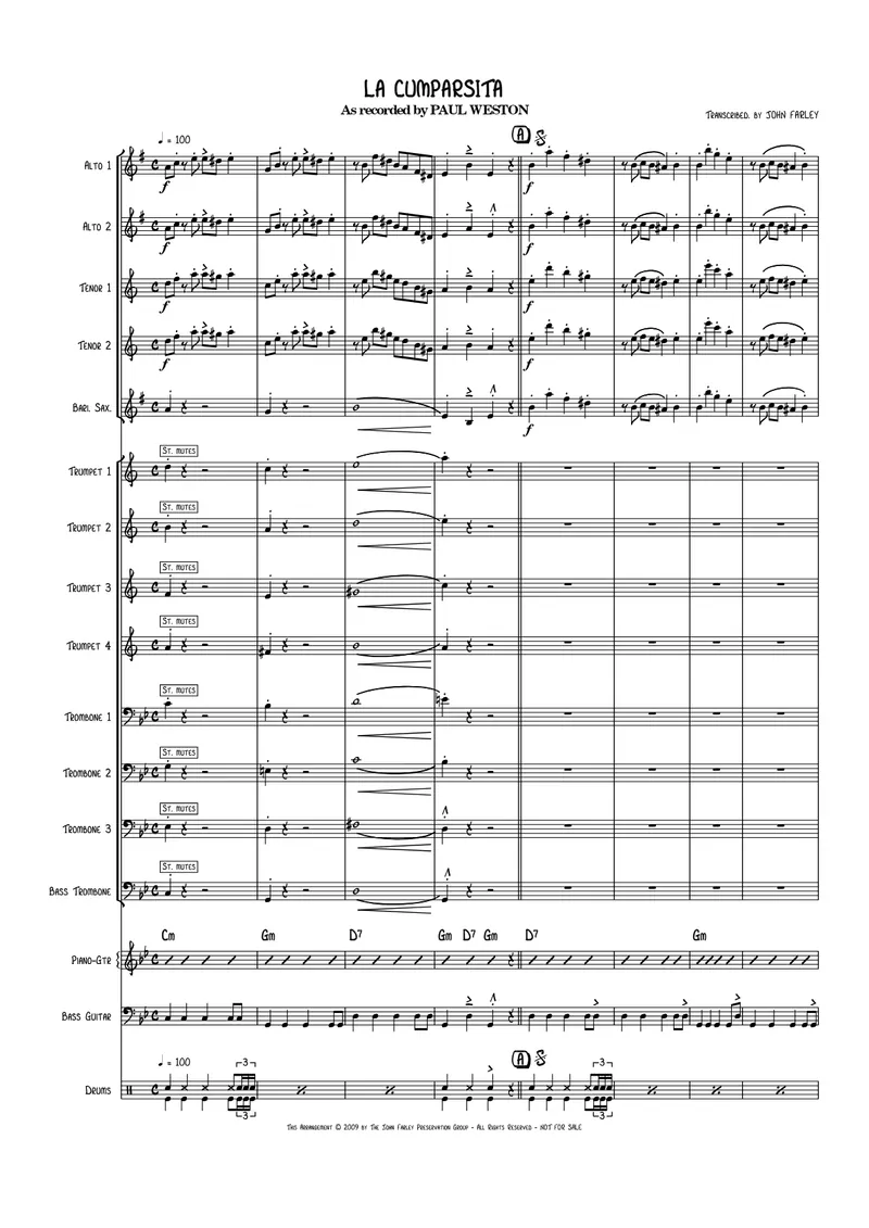 La Cumparsita score preview