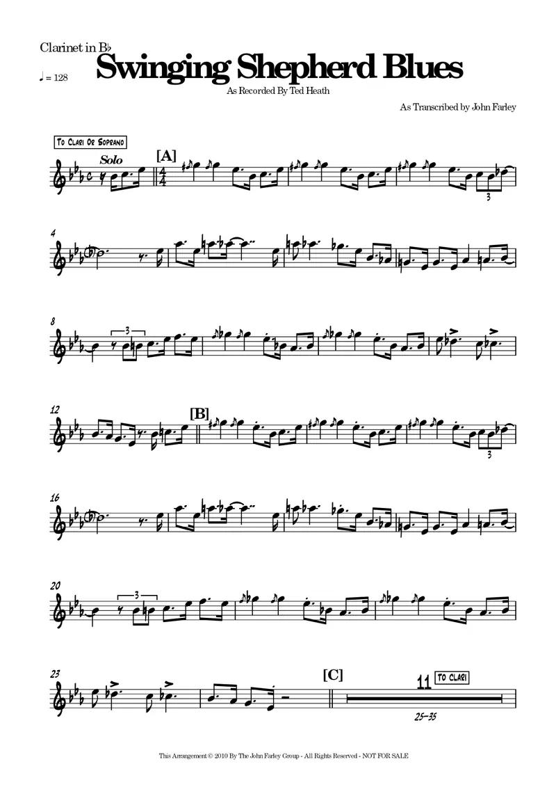 Swinging Shepherd Blues score preview