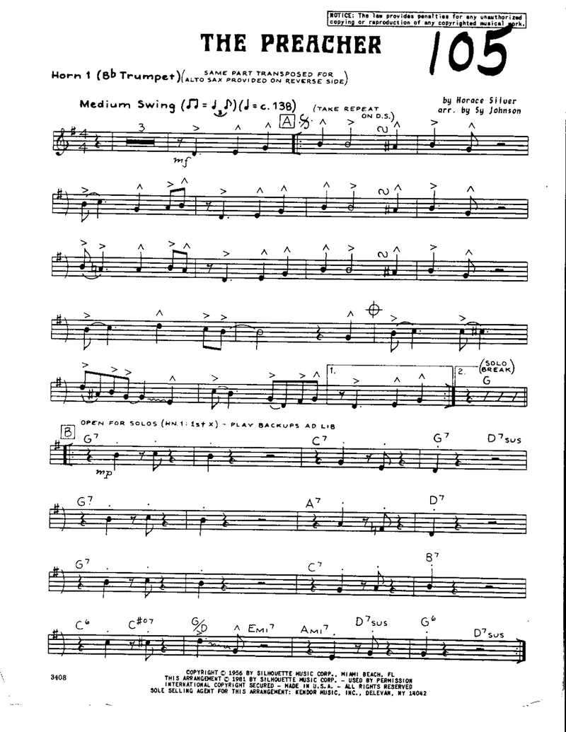The Preacher score preview
