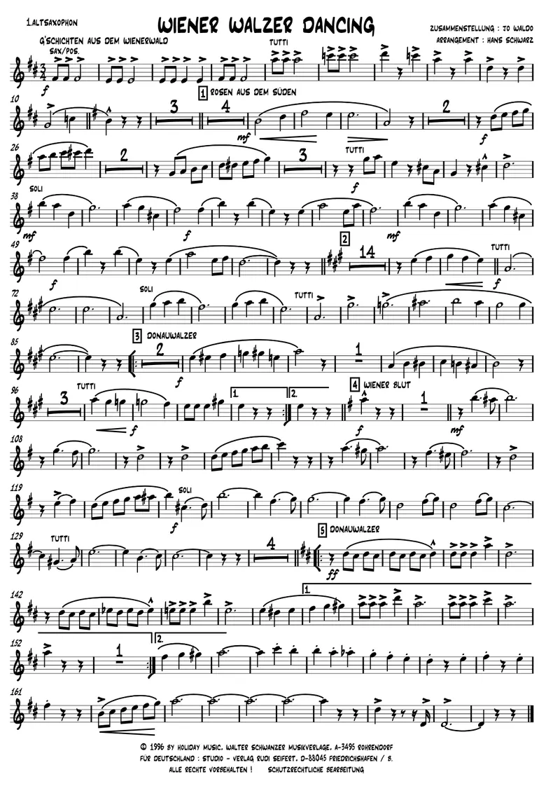 Wiener Walzer Dancing score preview