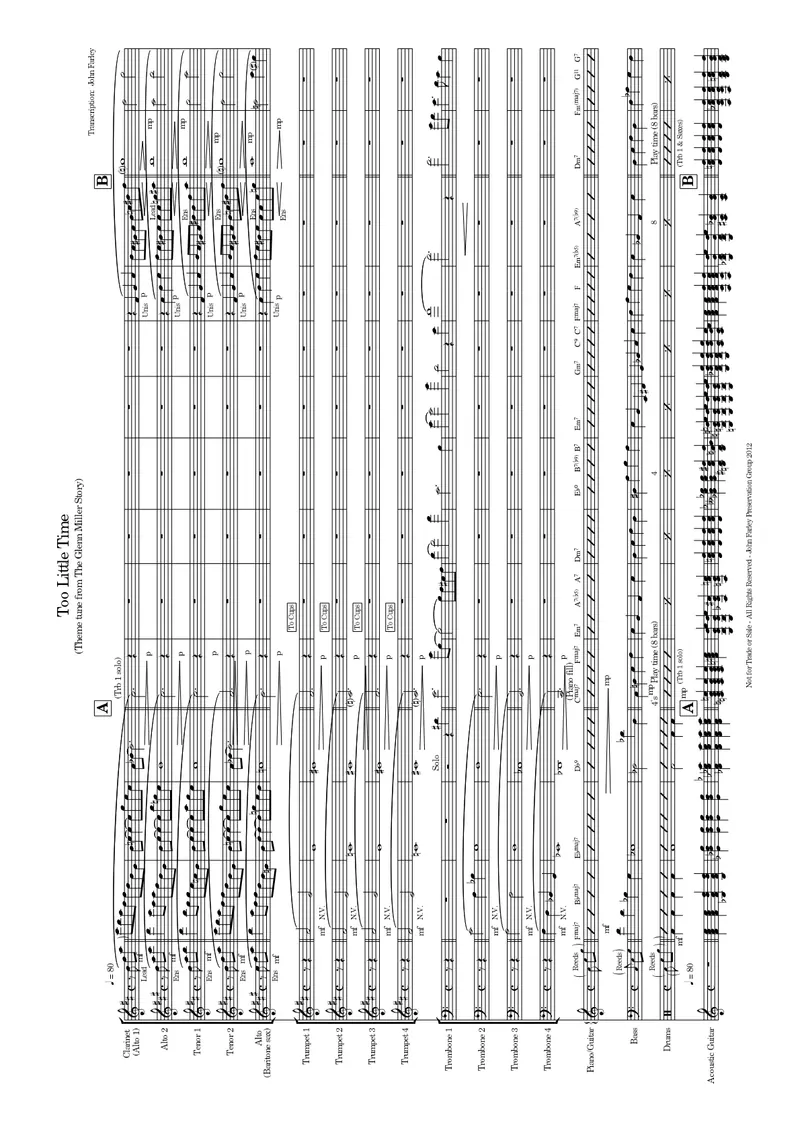 Too Little Time score preview