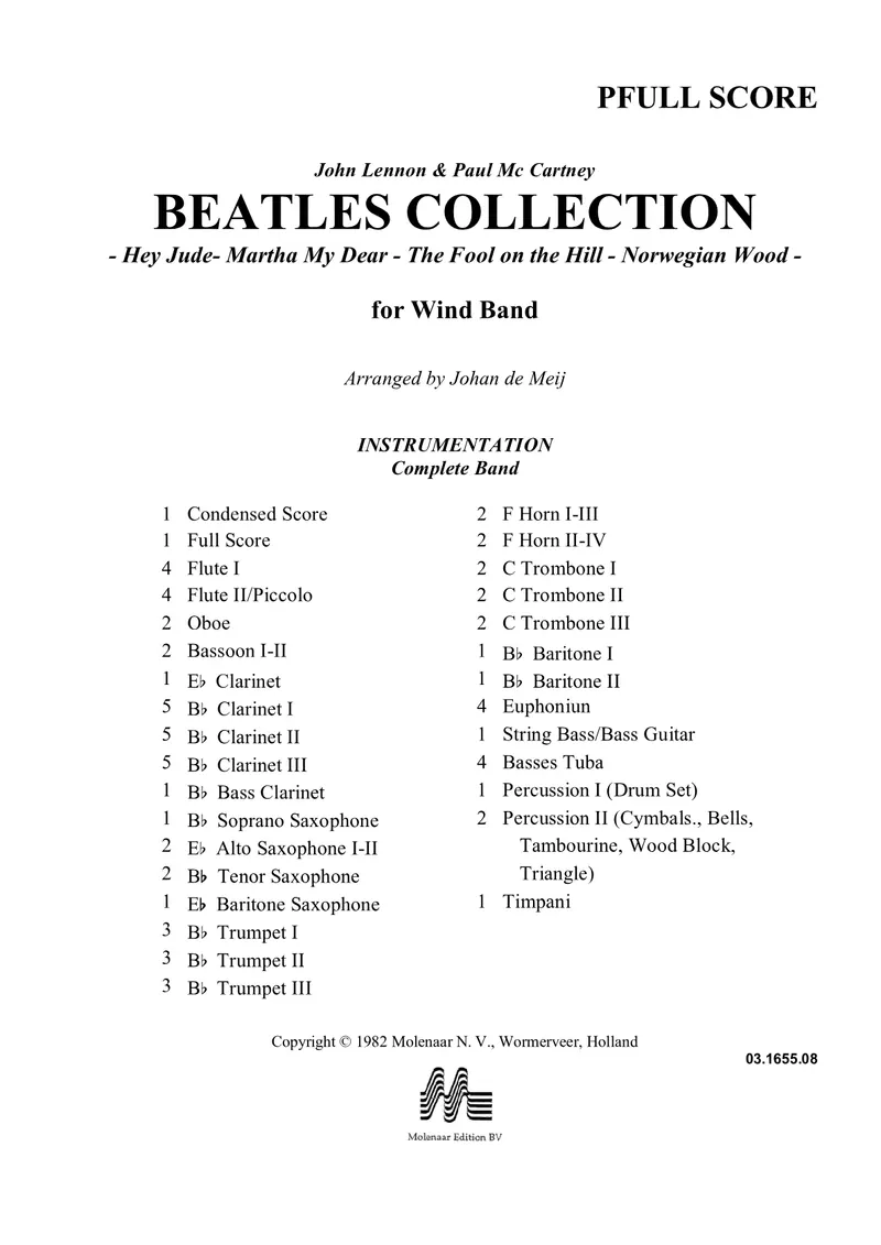 Beatles Collection score preview