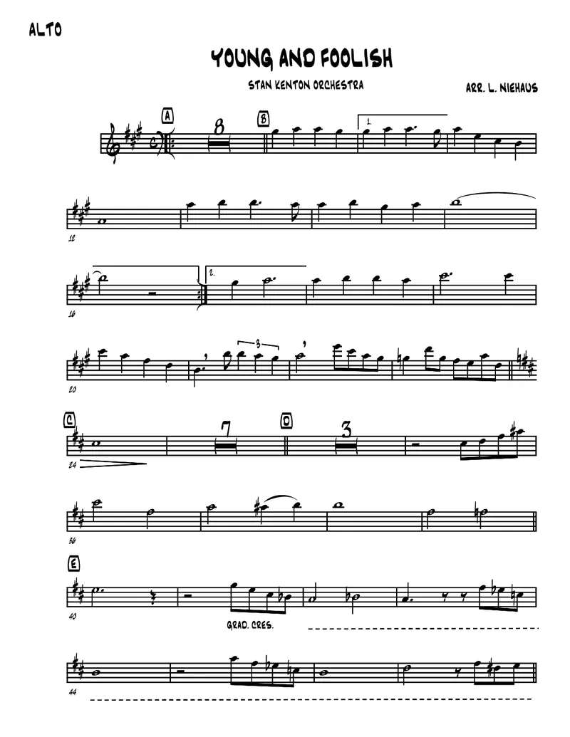 Young And Foolish score preview