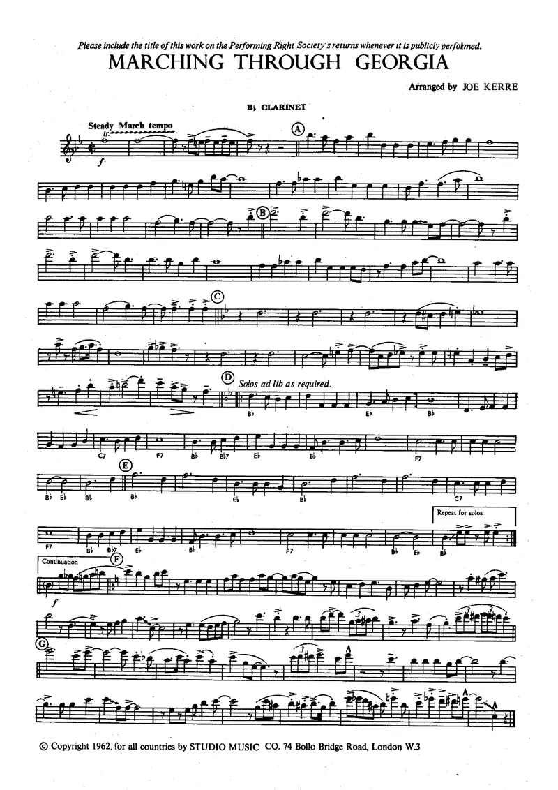 Marching Through Georgia preview page 1