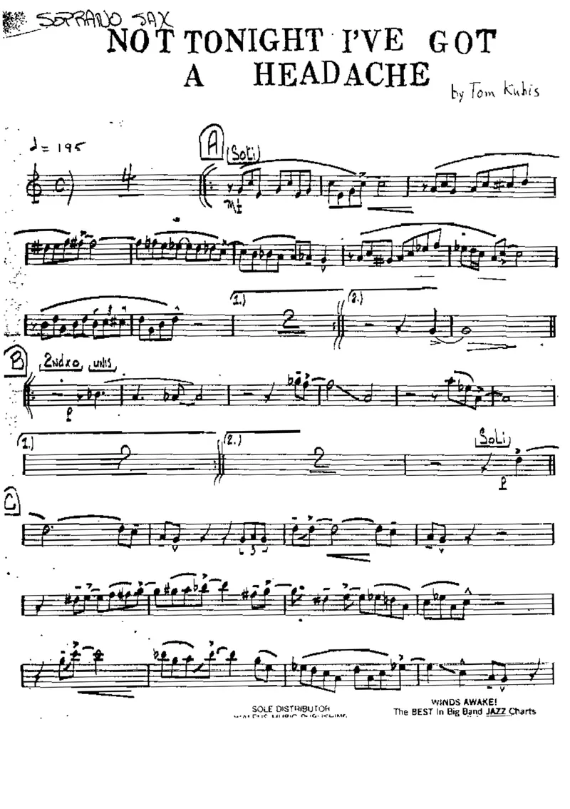 Not Tonight I've Got A Headache score preview