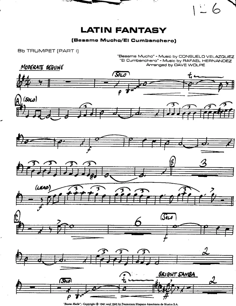 Latin Fantasy score preview