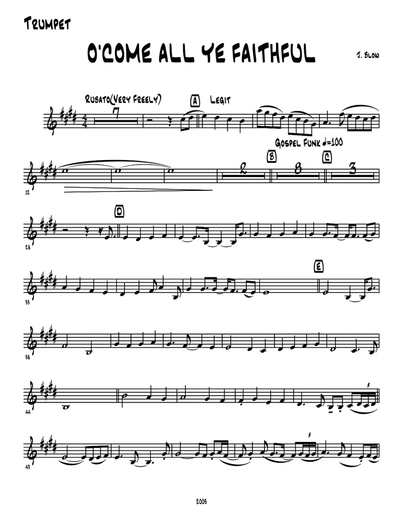 O Come All Ye Faithful score preview