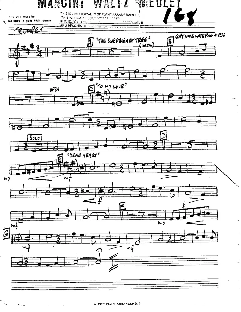 Mancini Waltz Medley score preview