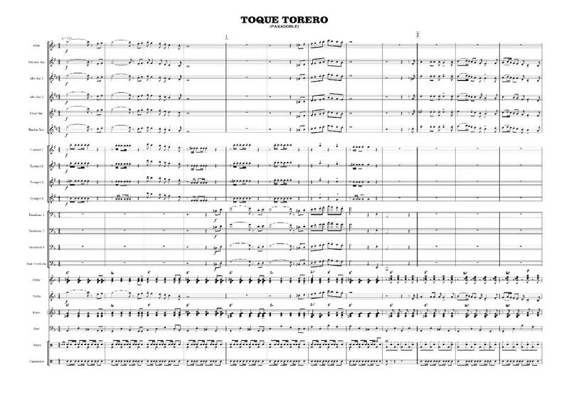 Toque Torero score preview