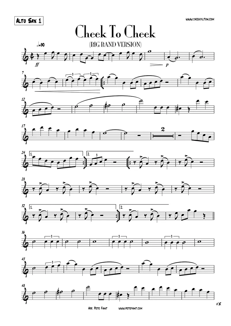 Cheek To Cheek score preview